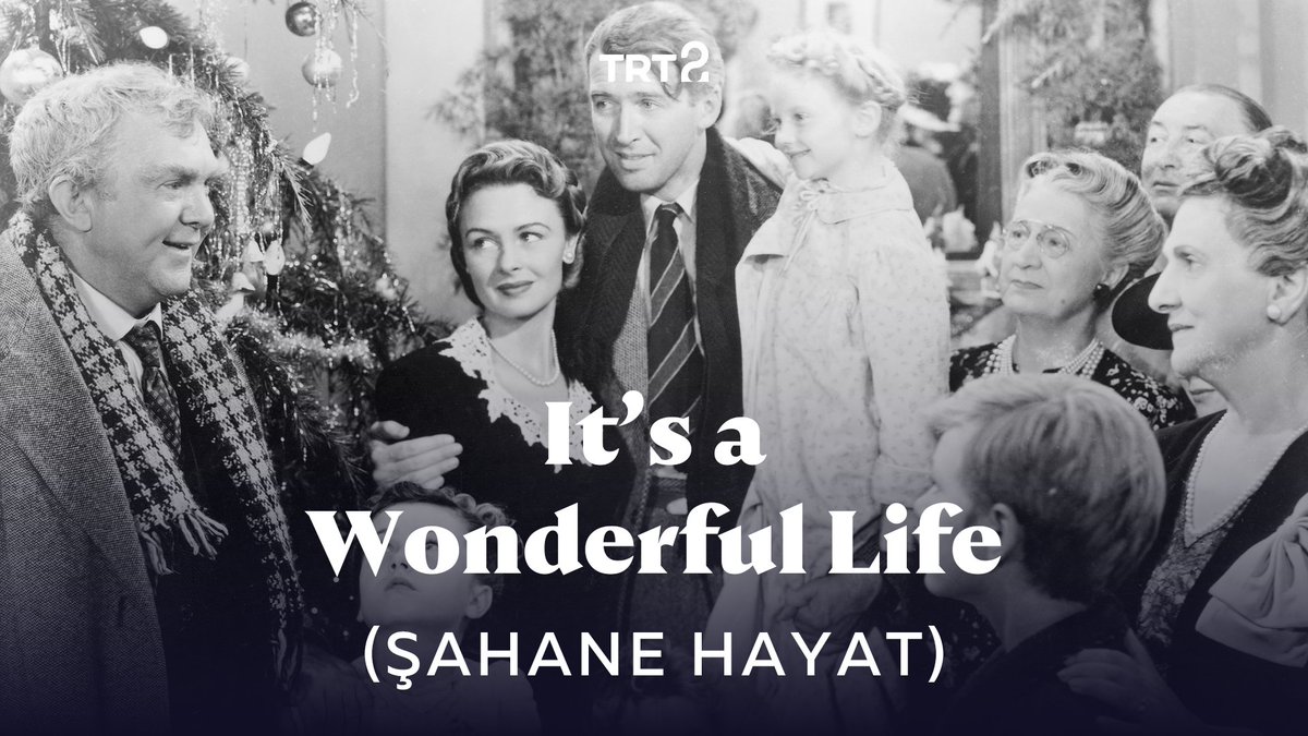 Masalsı hikâyeleriyle ünlenen, Hollywood sinemasının usta yönetmenlerinden Frank Capra’dan kült bir yapım 🍿 "It’s a Wonderful Life" (Şahane Hayat), bu akşam 21.30’da TRT 2’de. 🎞️ #TRT2Filmleri