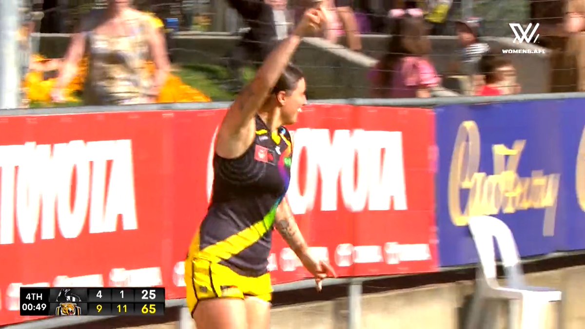 No stranger to an absolute banger! Caitlin Greiser takes home the 2023 rebel sport Goal of the Year. #AFLWAwards