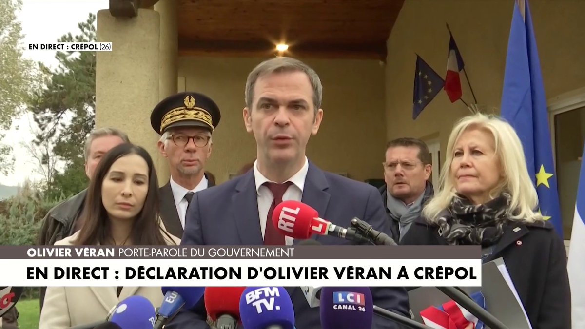 Olivier Véran : «Si je suis à Crépol, c’est pour présenter mes condoléances au nom de l’Etat à la famille de Thomas Perotto»