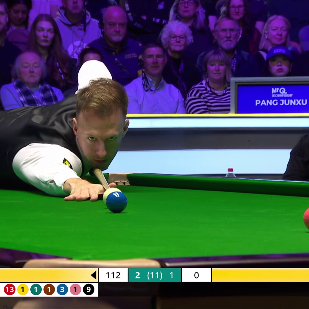 "𝙏𝙤𝙤 𝙜𝙤𝙤𝙙!" 😍 A 𝒔𝒕𝒖𝒏𝒏𝒊𝒏𝒈 shot on the yellow from Judd Trump! 🟡 The Ace in the Pack leads 3-1 at the mid-session interval ♠️ #ukchampionship