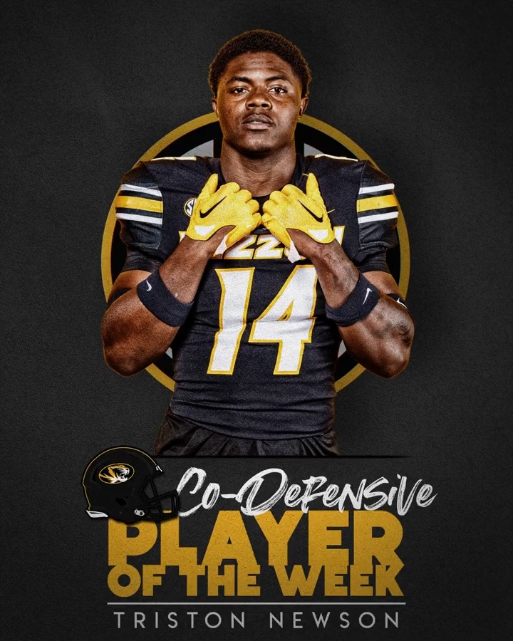 🏈 WK13 | SEC Football Player of the Week CO-DEFENSIVE: Triston Newson Mizzou Football x #SECFB