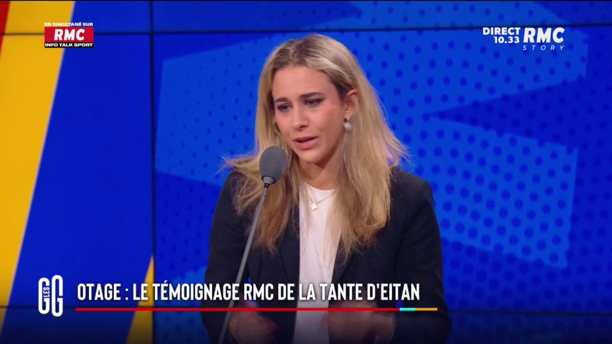 Les larmes de Sarah Saldmann au moment d'évoquer les otages du Hamas #GGRMC