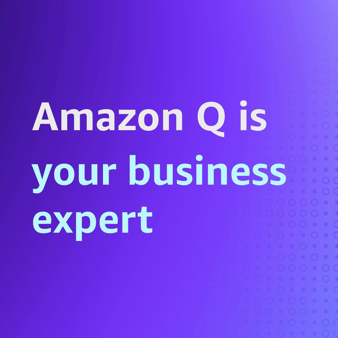 Meet your new #generativeAI assistant designed for work that can be tailored to your business. 💡 With Amazon Q, you can solve problems, generate content, get insights from data, build faster on #AWS, while helping keep your data private & secure. ☁️ 🔗