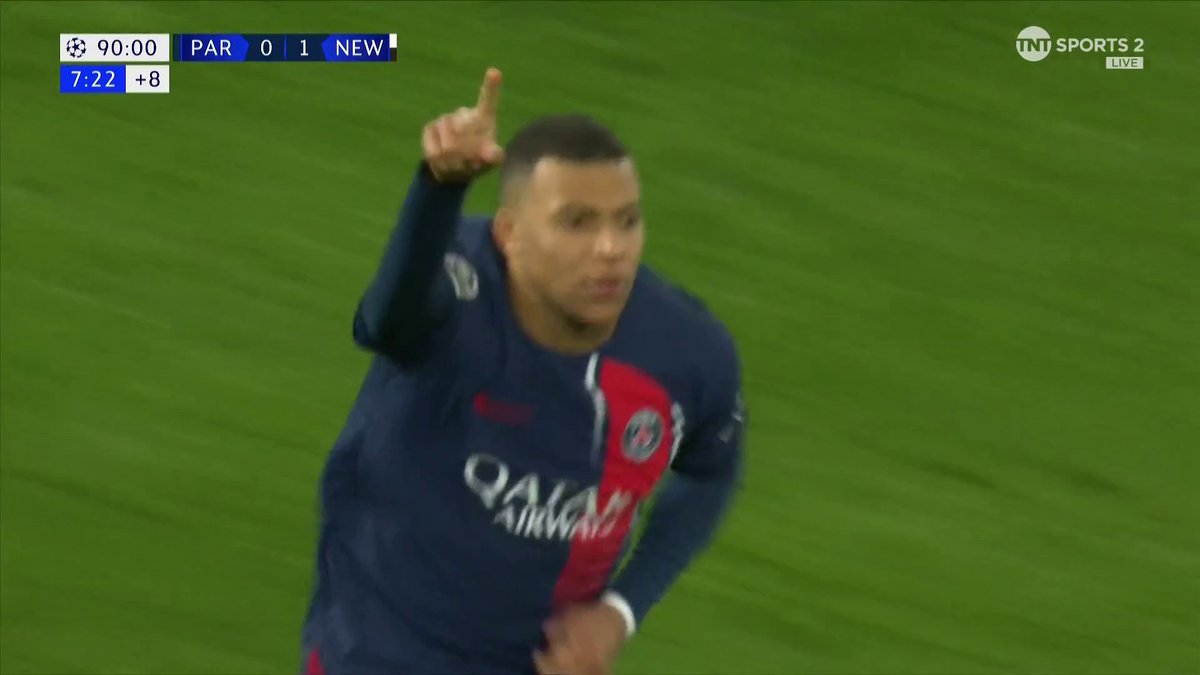 The cruelest of ends to the game for Newcastle 😩 Kylian Mbappé brings the Parisians level from the spot in the 98th minute... #UCL