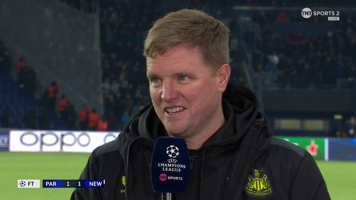 "You summed it better than I could because I'm not allowed to... I share every thought that you have." Eddie Howe remains proud while reflecting on a bitter end to the game in Paris with Ally mc.Coist 9 and Jermaine Jenas... Laura Woods | #UCL