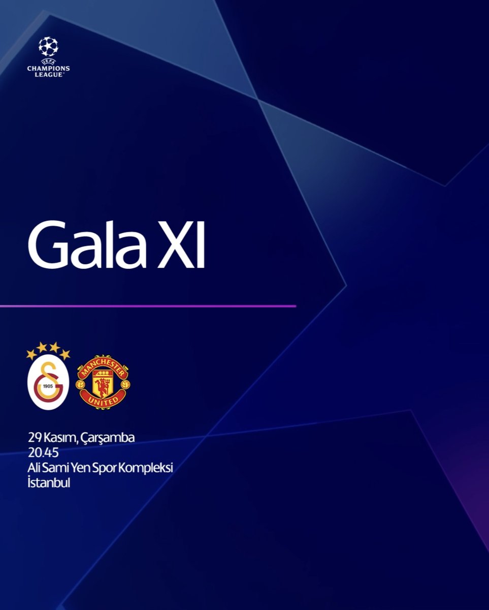 Manchester United karşısında ilk 11’imiz! 👇 #GSvMUN #UCL