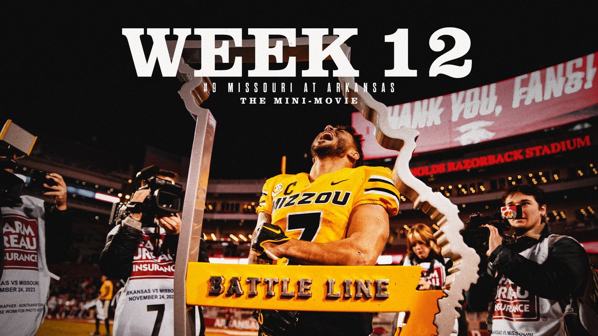 𝐖𝐞𝐞𝐤 𝟏𝟐 𝐌𝐢𝐧𝐢 𝐌𝐨𝐯𝐢𝐞 The Tigers try to etch their name in history in the Shelter Insurance Battle Line Rivalry. #MIZ🐯🏈