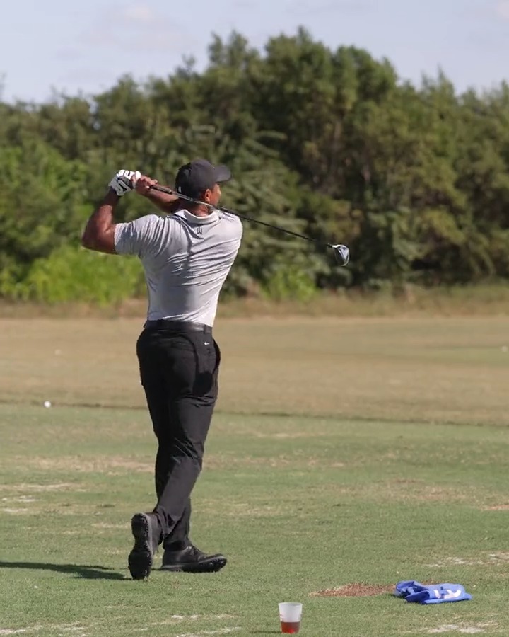 Just pure. Swing after swing with Tiger Woods.