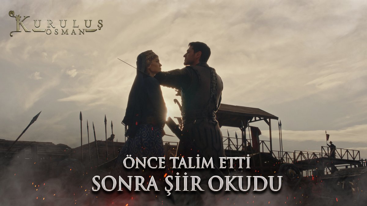 Önce talim etti, sonra şiir okudu. Alaeddin Bey, Gonca Hatun'a şiir okudu. #DavamızBir #KuruluşOsman atv
