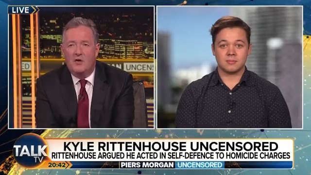 "You killed 2 human beings, wounded a 3rd, and I just wonder how that feels?" This is disgusting, Piers. Kyle shot a pedophile and a wife beater after they almost killed him. The 3rd suspect is a felon who pulled a gun on him. He was almost killed.