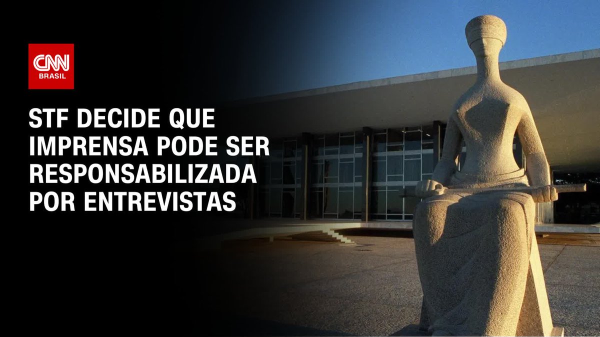 O Supremo Tribunal Federal (STF) decidiu, nesta quarta-feira (29), que veículos de imprensa podem ser responsabilizados civilmente por declarações feitas por entrevistados e reportagens jornalísticas #CNNBrasil360