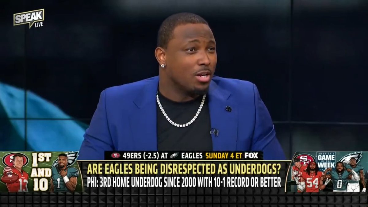 .@CutOnDime25 believes his Eagles are being disrespected by being underdogs against the Niners! Cook Shady, cook! 🔥 "We keep forgetting what really happened when we played each other... Not only did we beat them, we beat them down!"
