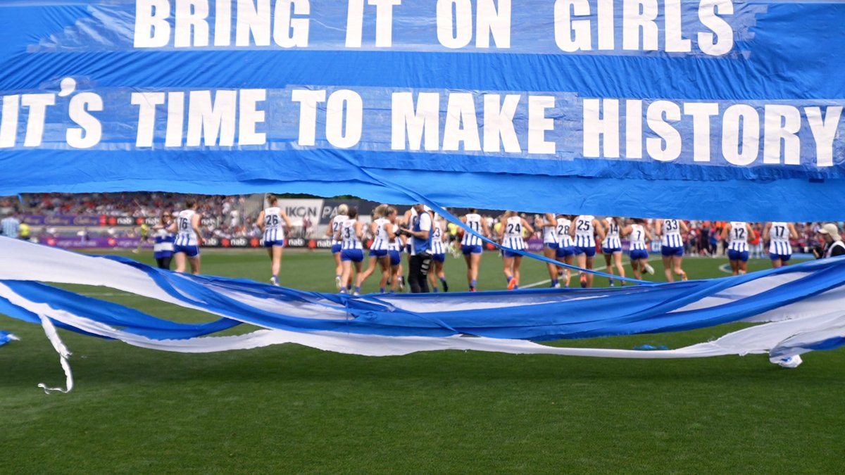 For all the girls who never had the chance. For the North Melbourne army who roar, and scream, and dance. #JustYouWaitAndSee.