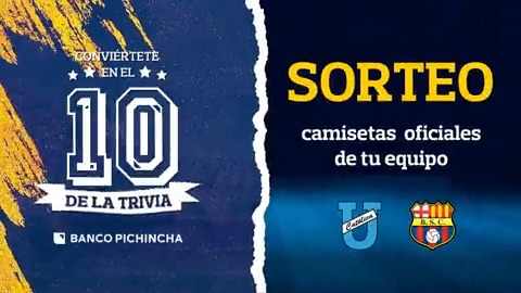 ¡Llévate la camiseta de tu equipo favorito BARCELONA S.C. o U. Católica Ecuador! ⚽ Haz RT o Like y recibirás al instante una notificación para participar en #ElDiezDeLaTrivia ✔️ Contesta correctamente las 4 preguntas y participa en el sorteo. 👏