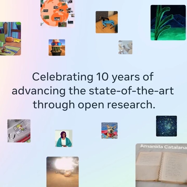 10 years of FAIR. 10 years of advancing the state of the art in AI through open research. We're celebrating the 10th anniversary of Meta's Fundamental AI Research team and continuing that legacy by sharing our work on three exciting new research projects today. Details below 🧵