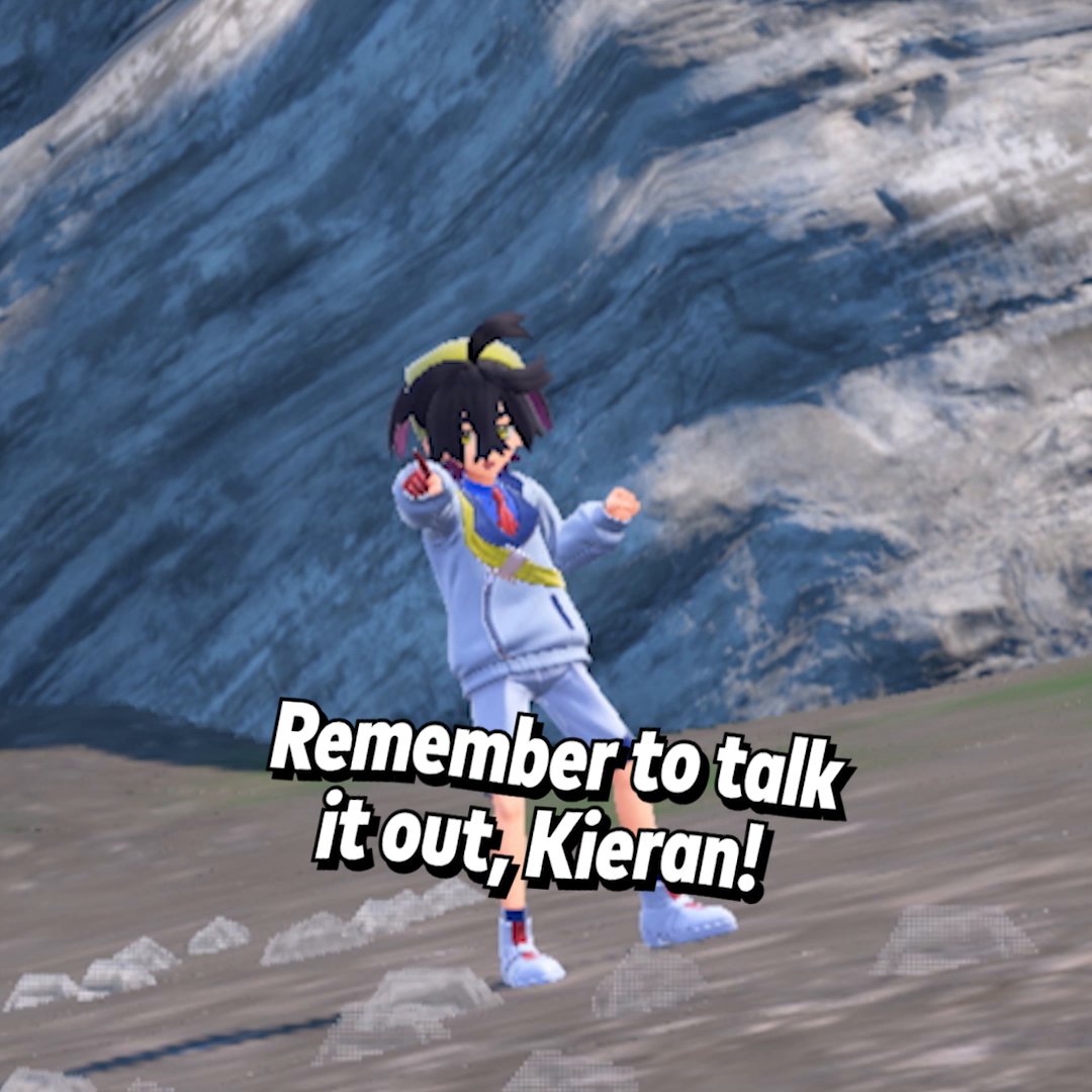 Seriously, how does his hair not make him sneeze? #PokemonScarletViolet