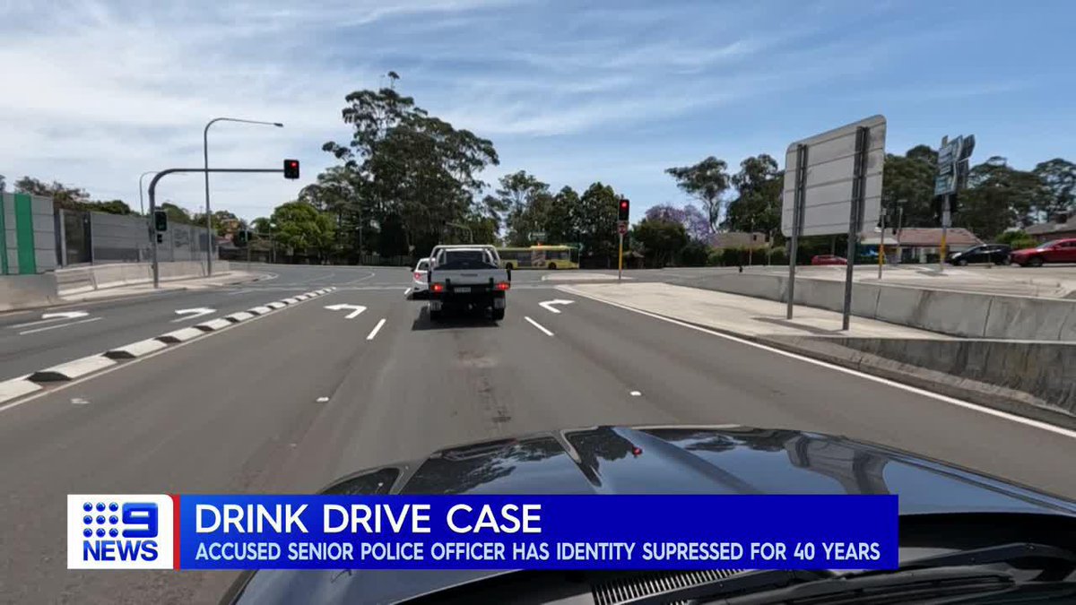 The identity of senior police officer accused of drunkenly crashing and abandoning his work car will be kept secret for 40 years. Tiff Genders #9News