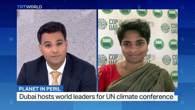 Can #COP28 bring about a meaningful change? 🤔 #SaveSoil Chief Technical Officer Praveena Sridhar was interviewed by Turkish national TV TRT World Now about on-ground progress and the importance of soil in the #ClimateChange conversation. 🌱 COP28 UAE UN Climate Change