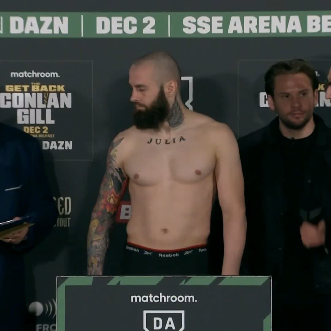 ⚖️ WEIGH-IN AND FACE-OFF 👀 Fearghus Quinn vs Angel Emilov #ConlanGill