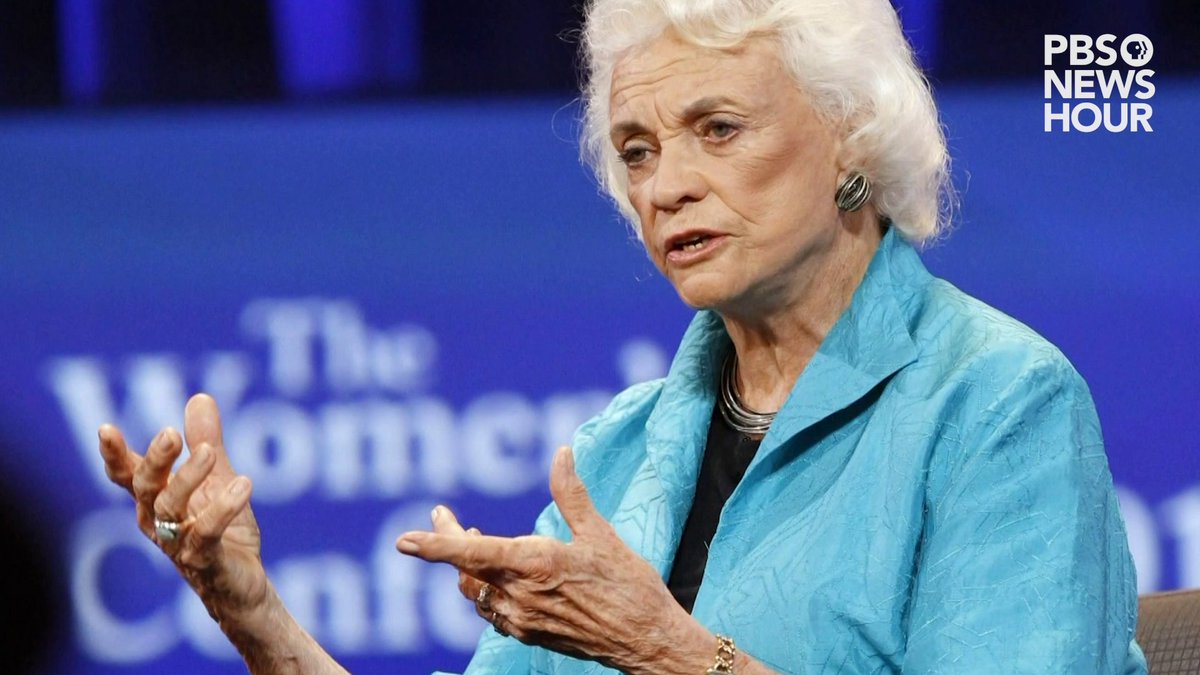 Sandra Day O'Connor, the first woman to serve as a justice on the U.S. Supreme Court, has died at the age of 93. Judy Woodruff looks back on her life and legacy.