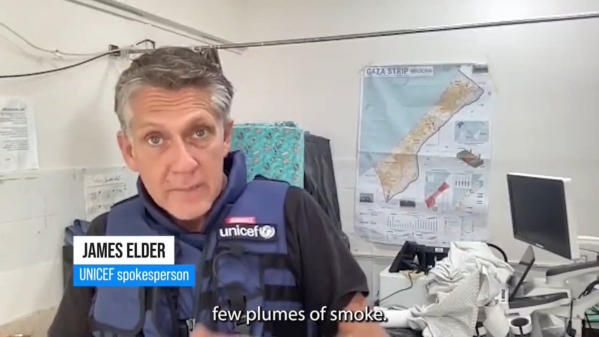 "There is nowhere safe. This place is not safe. Under that table is not safe. Children in that hospital are not safe." - UNICEF Spokesperson James Elder, speaking to UN News from Rafah in southern Gaza 🎙️⤵️