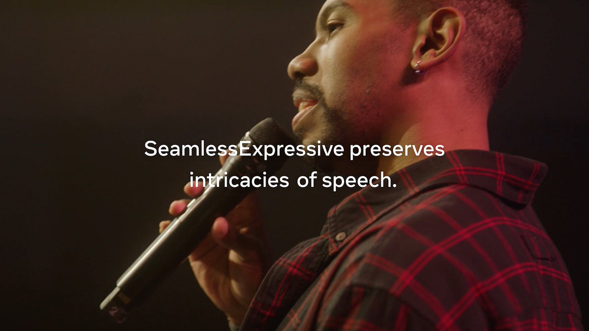 Yesterday we introduced SeamlessExpressive — a new model that preserves unique vocal styles & expression for speech translation, built on our SeamlessM4T v2 foundation model. More details on the family of Seamless Communication models ➡️