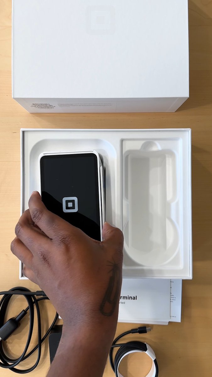 Let’s unbox the Square Terminal. *sound up* 🔊