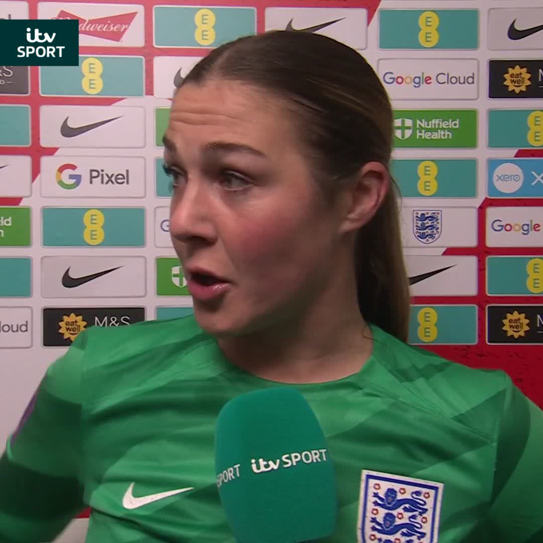 "That'll haunt me for a long time" A distraught Mary Earps cannot hide her disappointment but praises the Lionesses on getting the win. 🎙️ @KatieShanahan3 | #ITVFootball
