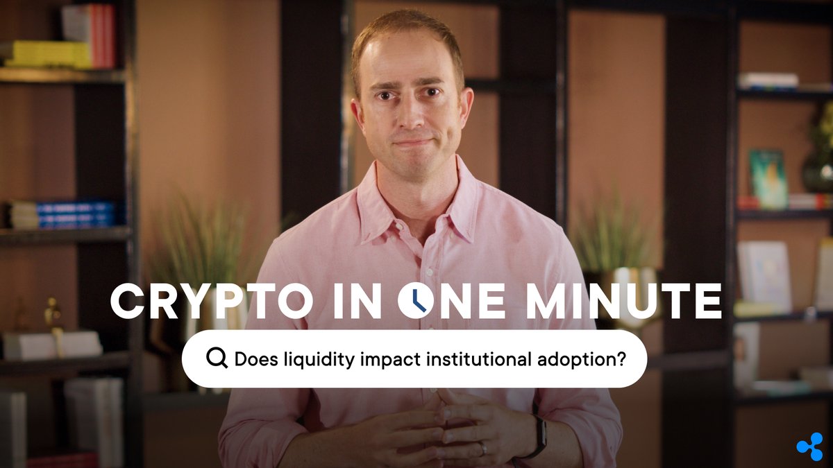 In order to meet the needs of your customers, you need a consistent supply of liquidity to move value. Brad Chase explains how crypto liquidity is absolutely essential for institutional adoption in the latest #CryptoInOneMinute.⏱️