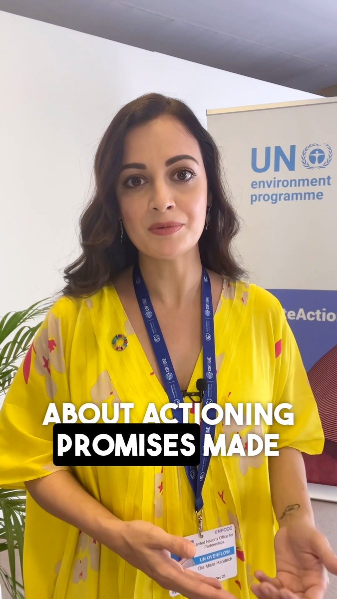 UNEP Goodwill Ambassador Dia Mirza Dia Mirza joins us at the COP28 UAE UNEP Pavilion! Listen to her hopeful message as she champions climate justice and advocates for the most vulnerable affected by the #ClimateCrisis. #COP28 #ClimateAction