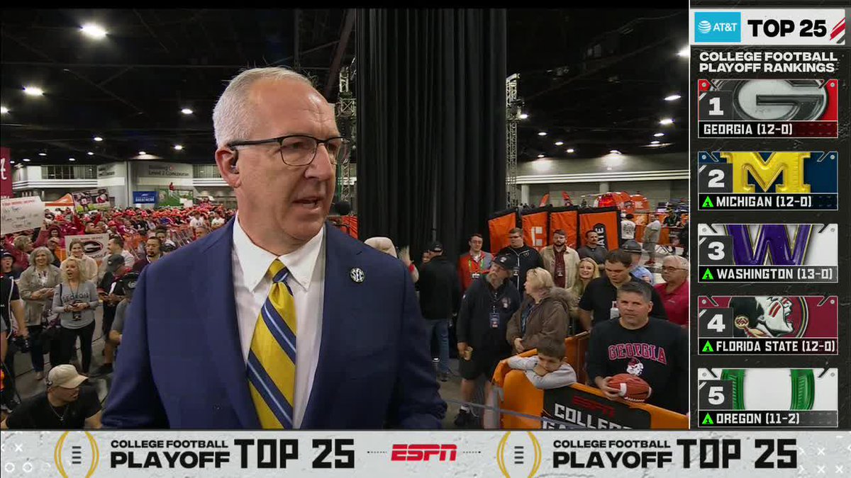 "Let's go back to like Sesame Street ... one of these things is not like the other, and that's the Southeastern Conference." SEC commissioner Greg Sankey on teams competing with Georgia and Alabama for CFP spots 👀 #CollegeGameDay