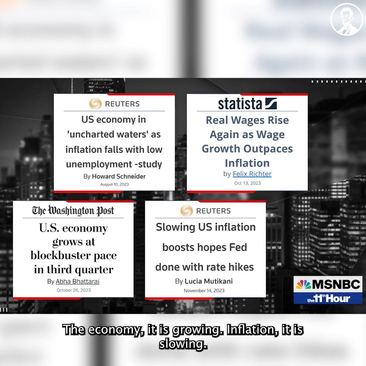 -Inflation down to 3.2% -Rising wages -Lower gas prices -Unemployment rates nearing 50 year lows -The Chips and Science Act Biden's results matter. Trump's lies don't.