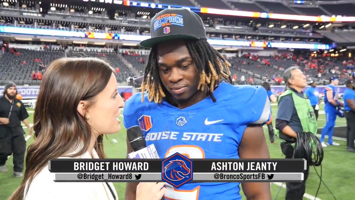 Hear from Boise State Football's Deuce 2️⃣ following the Broncos' 44-20 win in the #MWFB Championship game 🏆🏈