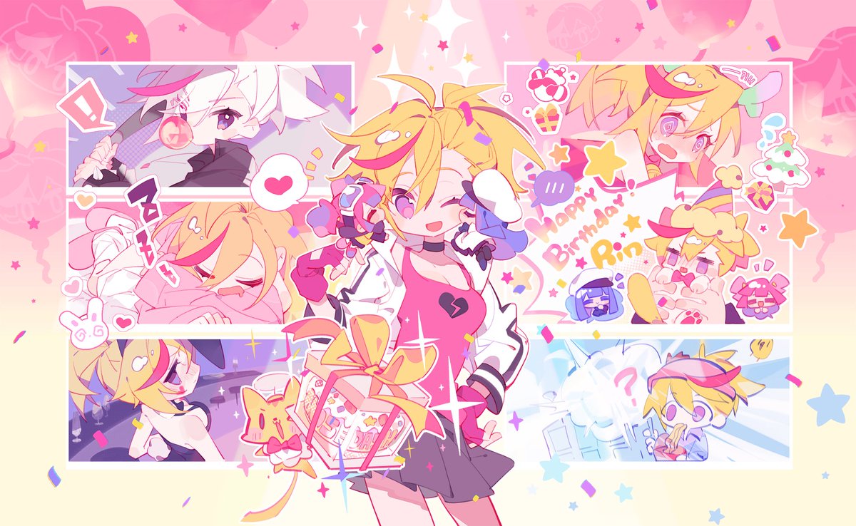 🎂 Happy Rin's Day 🎂 今日は「どんな変わったコスプレを渡されても少し文句を言っただけで大人しく着てくれる」世界最高のリンの誕生日！あなたはどんな姿のリンが一番好き| ω・´) #MuseDash #リンの誕生日