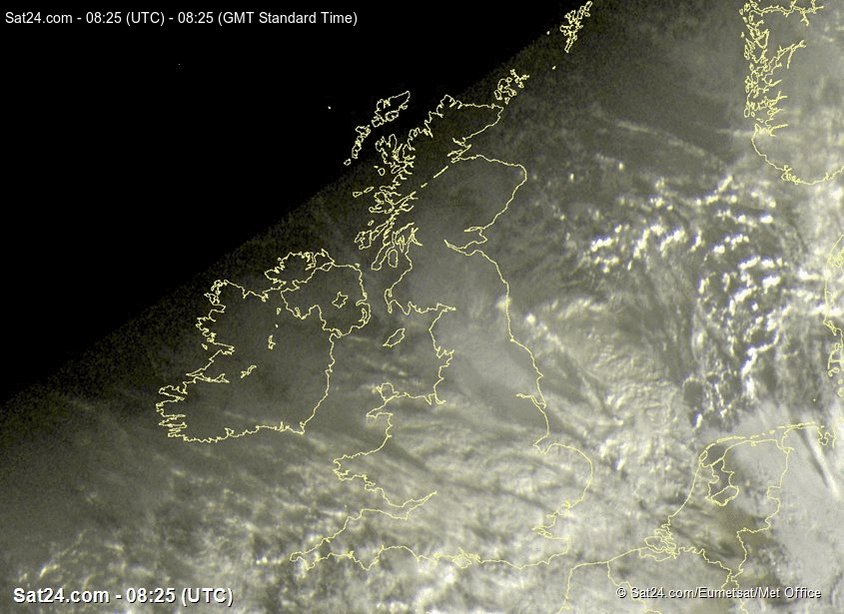 Temps ranging from -5c in the North to 6c in the South but while it is 0c here it has been raining. However we have some black ice as my video shows so take care this morning.