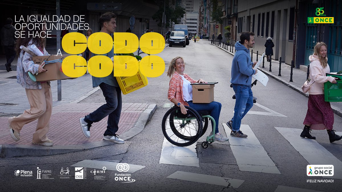 ¡En el #DíaDeLaDiscapacidad, sé parte de esta generación que, #CodoACodo, se une y colabora para hacer un mundo entre #iguales y con las mismas oportunidades! Grupo Social ONCE