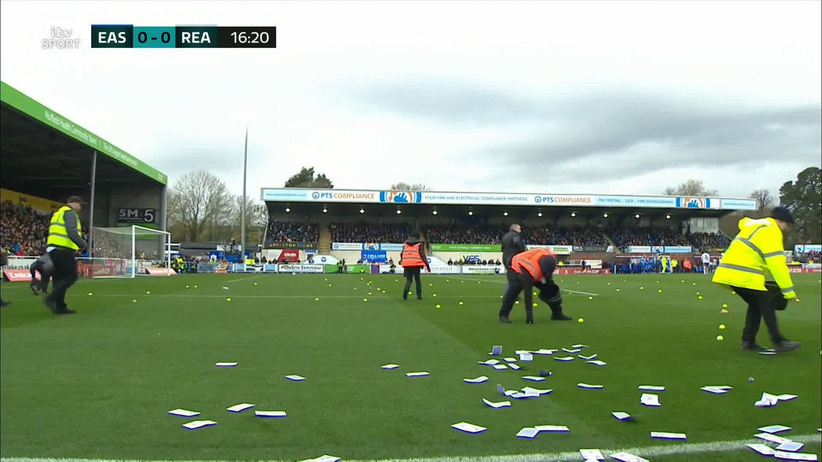 Fair play to ITV Sport for actually showing Reading’s protest during today’s game and explaining the reasons behind it to the viewers.