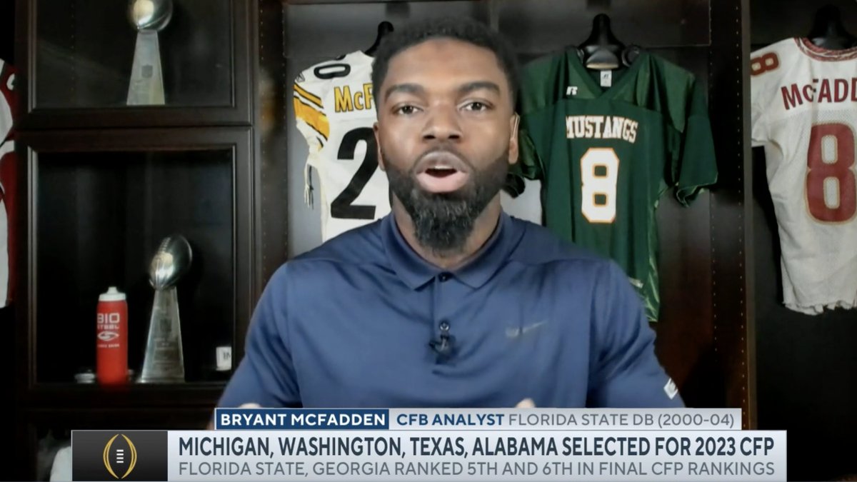 "They move the goalpost for SEC teams. Specifically Alabama... It's a sad in day in College Football." Bryant McFadden reacts to the CFB Playoff committee putting in 12-1 Alabama over 13-0 Florida State 🗣️