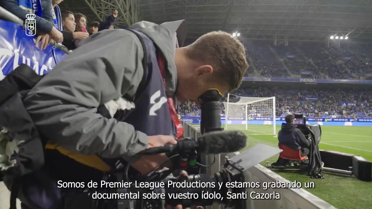 🎞 Ganas de ver ya el documental de Premier League sobre Santi Cazorla 💫 #RealOviedo 🔵⚪