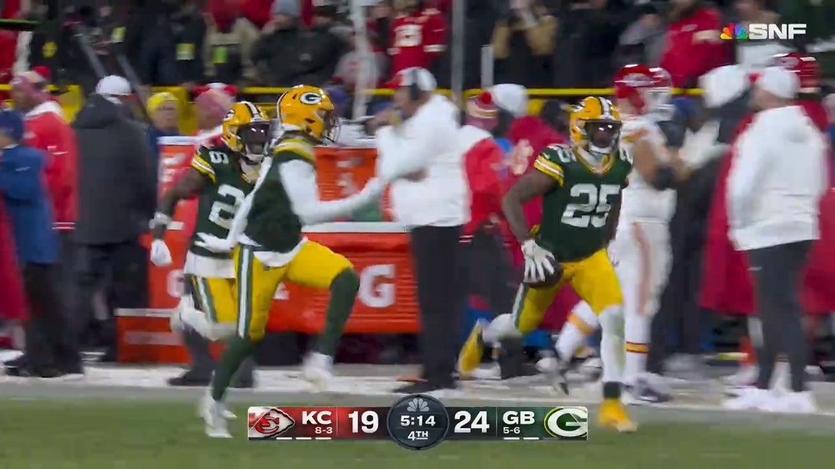 .K9 with the INT! #KCvsGB | #GoPackGo 📺: NBC