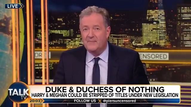 "They made their racial-charged bed and they now should lie in it." Piers Morgan blasts Harry and Meghan for not addressing accusations of racism in the Royal Family, bringing their titles into question. Piers Morgan | Talk | #TalkTV