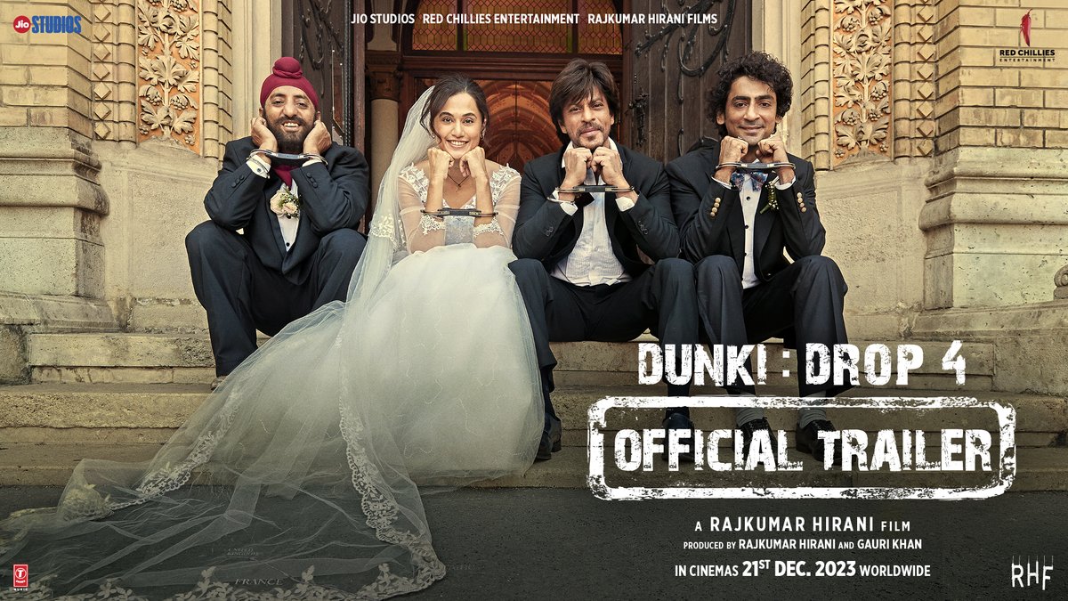 Yaatrigan kripya dhyaan de! Laltu se hokar London ko jaane waali Dunki ki rollercoaster journey ab shuru hone waali hai. #DunkiDrop4 Out Now! #Dunki releasing worldwide in cinemas on 21st December, 2023.