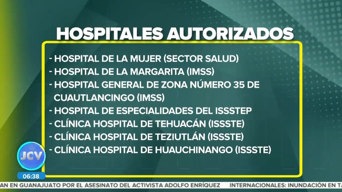 #Importante || En #Puebla, hospitales públicos podrán practicar abortos seguros y gratuitos. ¿Usted qué opina? Aquí todos los detalles 👇🏻