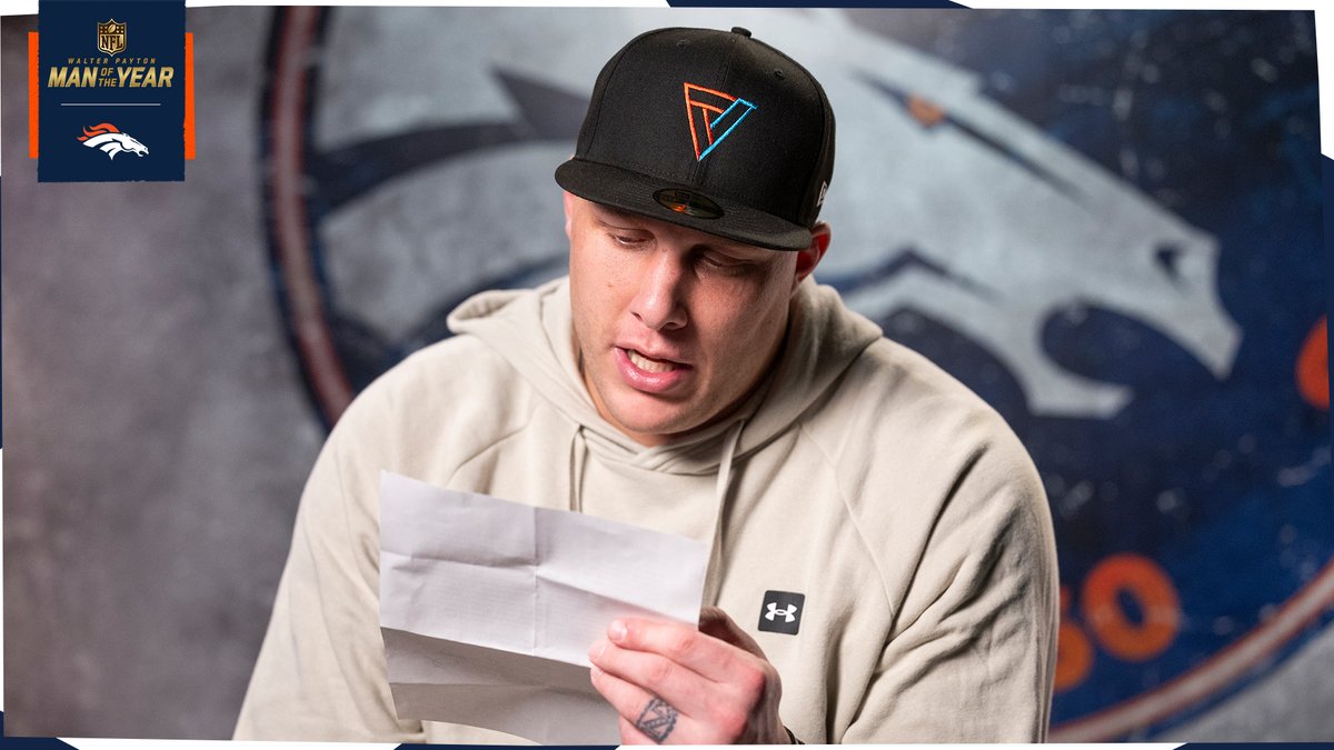 “I do this because I genuinely love & care for these kids. I know they said that I help them, but they help me.” Garett Bolles has mentored 100+ youth as they navigate the juvenile justice system — so we had them write a letter to surprise him with his #WPMOY news. #WPMOYChallenge