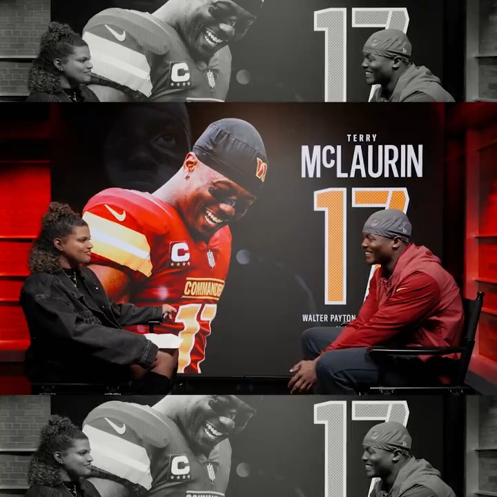 Terry thought he was sitting down for an interview with Santana Moss, but we had something else in store... #WPMOYChallenge McLaurin