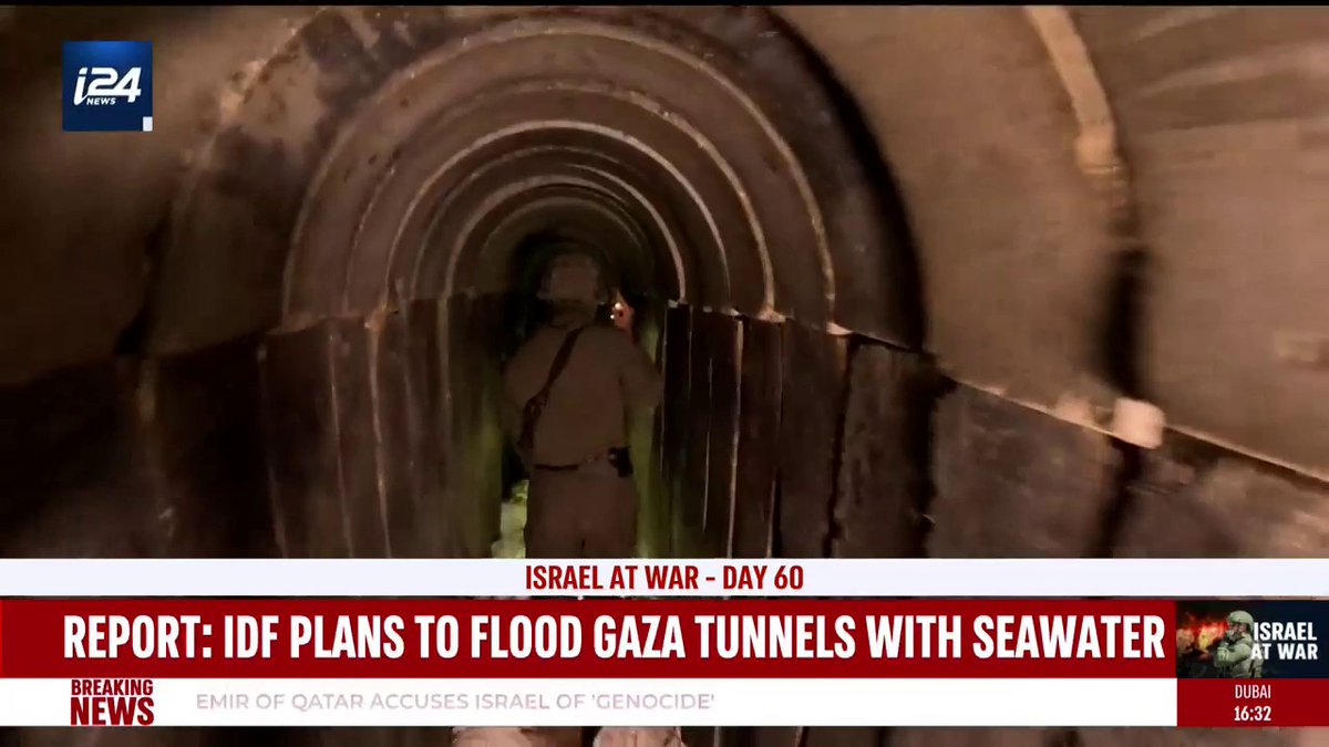 The IDF is reportedly planning to flood Hamas terror tunnels in Gaza with seawater 📹 — Ariel Oseran أريئل أوسيران