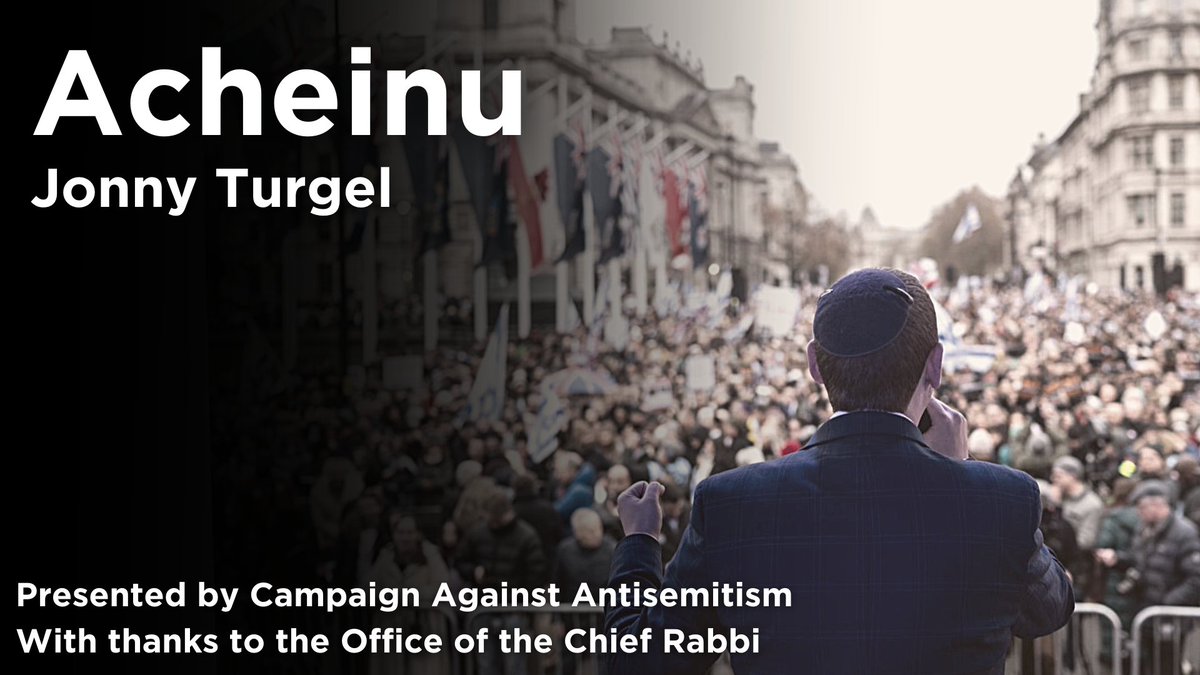 One of the highlights of the #MarchAgainstAntisemitism was Chazan Jonny Turgel leading the moving Acheinu prayer, a call for unity and peace. CAA is excited to present ‘Acheinu’ by Chazan Jonny Turgel. With thanks to Chief Rabbi Sir Ephraim Mirvis. #AcheinuAgainstAntisemitism #HappyChanukah