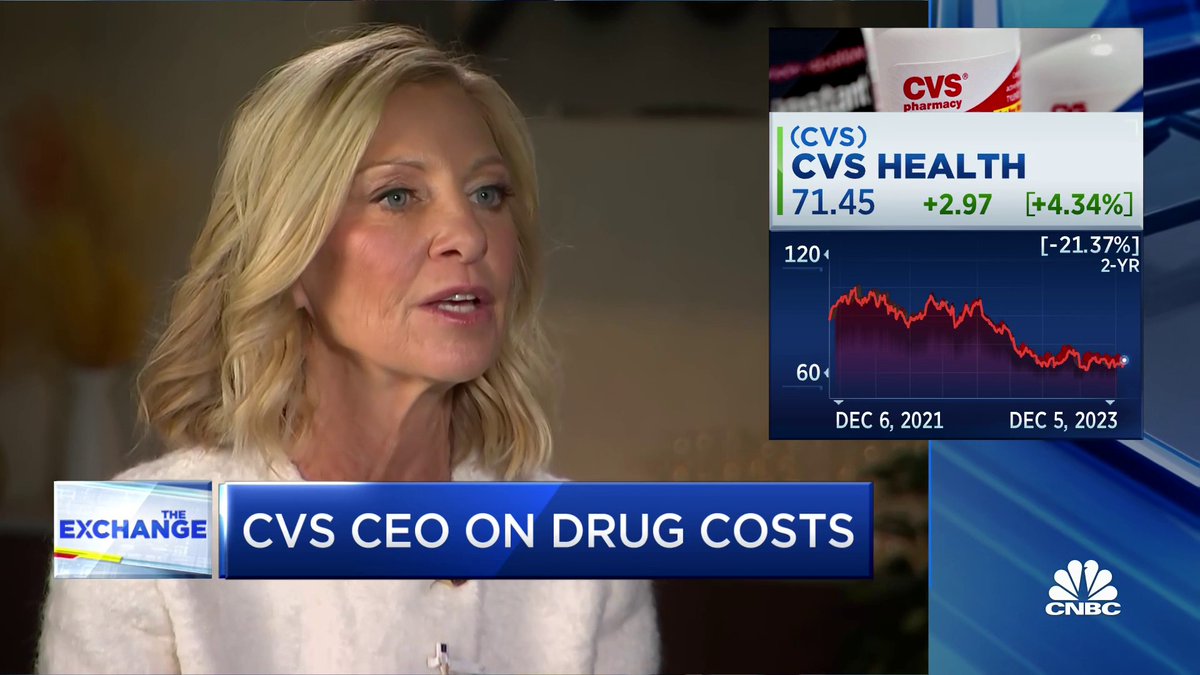CVS Health announcing plans to overhaul drug pricing at its pharmacies. CEO Karen Lynch explains: "We're a leader. And this is our opportunity to chart a new path." $CVS #healthcare