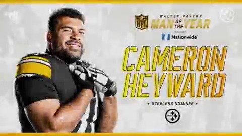 .Cam Heyward talks about being nominated for #WPMOY and his love for giving back to the community. Repost &amp; reply with “#WPMOYChallenge Cam Heyward” to help him earn a $35,000 contribution to the charity of his choice. Nationwide