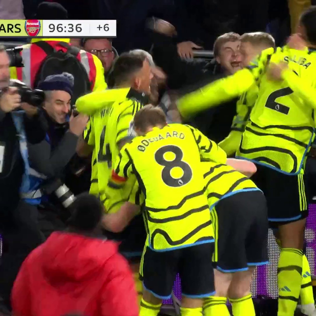 DECLAN RICE WINS IT FOR ARSENAL AT THE DEATH 😱 (via NBC Sports Soccer)
